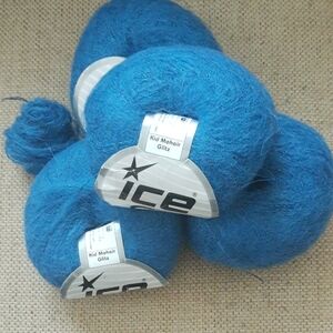 Ice Yarns Blue Kid Mohair Glitz 4x25g